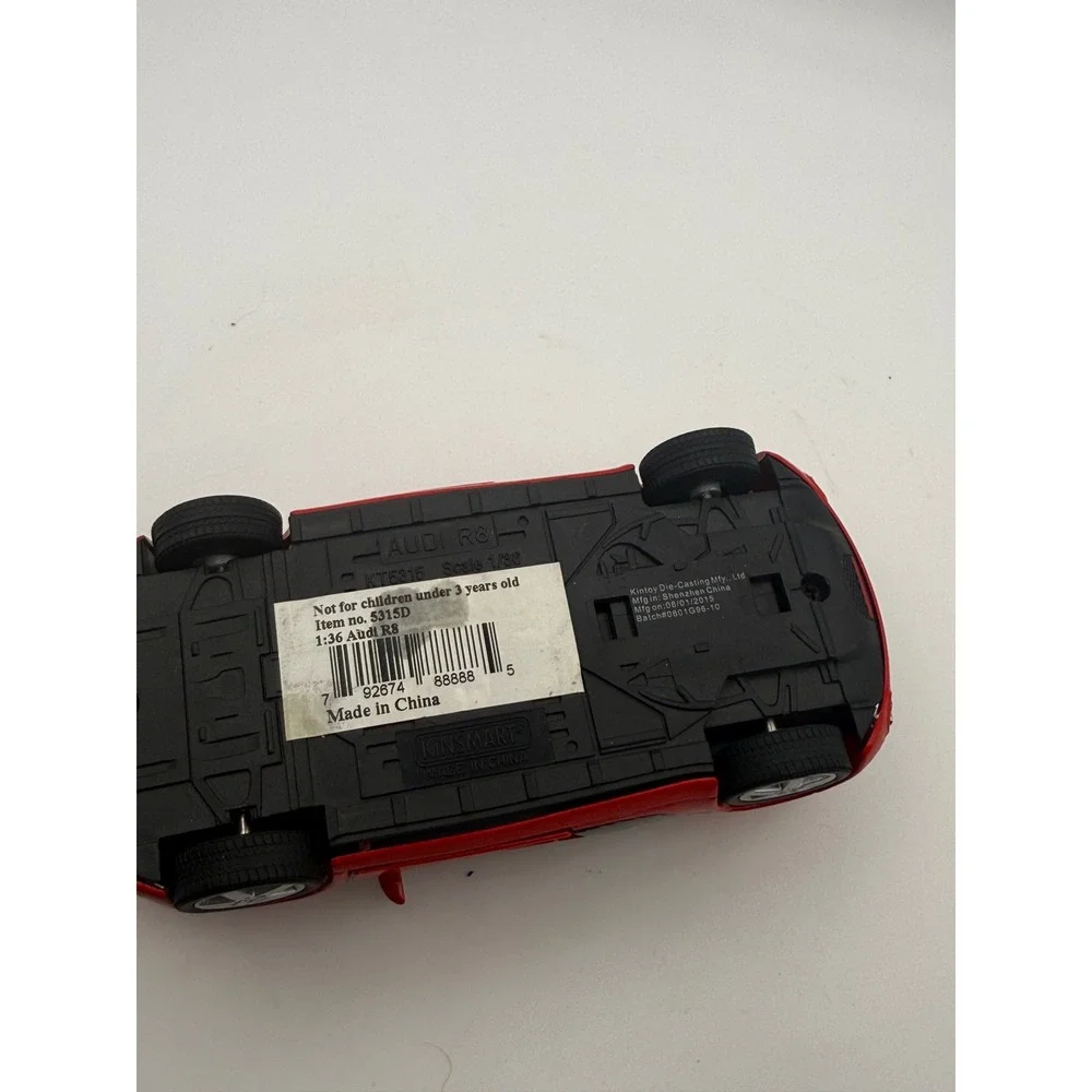 Kinsmart Audi R8 Red Diecast 1:36 Scale Model Car KT5315 Pullback Action Toy